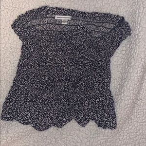 American Eagle navy blue flower tube top